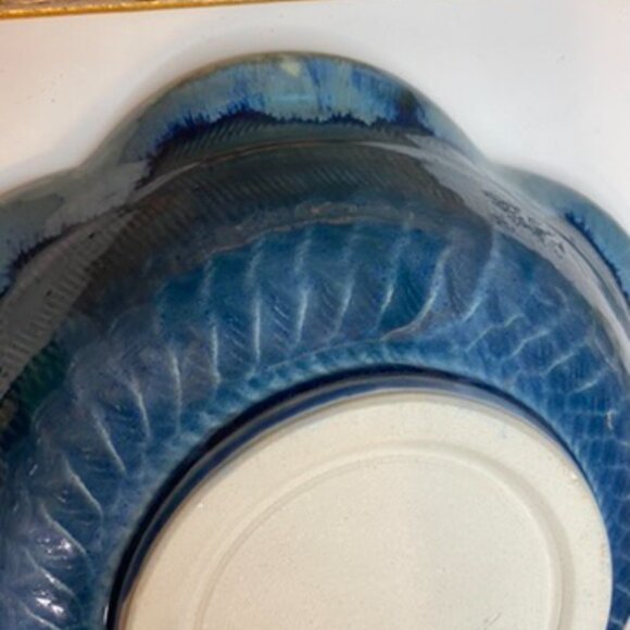 Studio Pottery Bowl Signed JD Crystal Bottom And Crystalline Grazed Blue Green - Picture 10 of 13